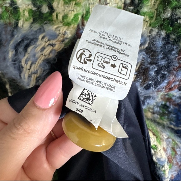 Boden textured tweed wool button down coat - Picture 6 of 7